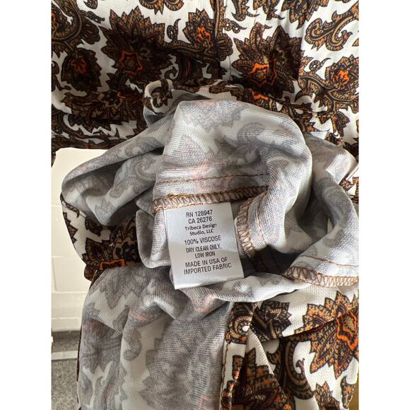 Nili Lotan Small Button Down Tapestry Paisley Boho Chic Shirt - Picture 5 of 7